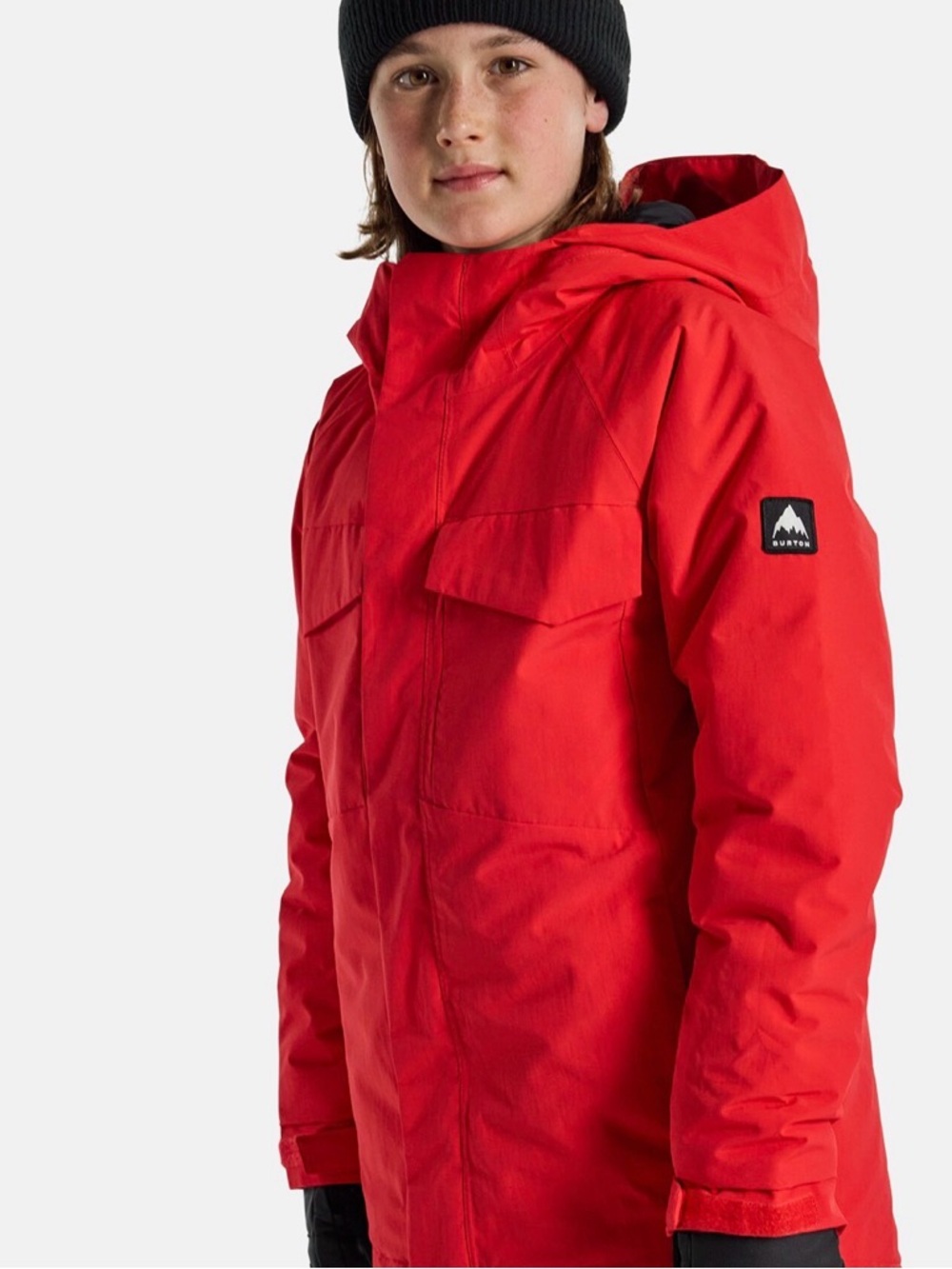 Boy Burton Covert 2.0 Bright Red Hooded Jacket - Size 10 Medium